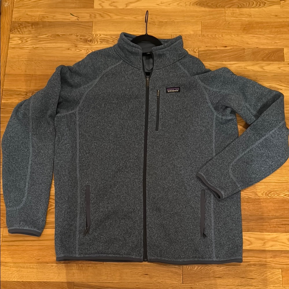 Patagonia Blue-Gray Full Zip-Up Classic Sweater Fleece